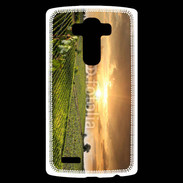 Coque Personnalisée Lg G4 Couché de soleil sur champs de vignes