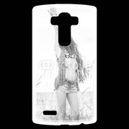 Coque Personnalisée Lg G4 Hippie noir et blanc