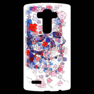 Coque Personnalisée Lg G4 Skull en fleurs
