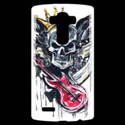 Coque Personnalisée Lg G4 Tête de mort et guitare