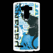 Coque Personnalisée Lg G4 Tête de Mort Chat noir