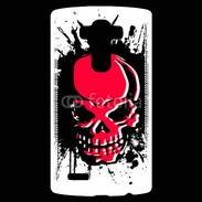 Coque Personnalisée Lg G4 Tête de Mort en Rouge et Noir
