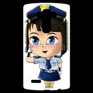 Coque Personnalisée Lg G4 Cute cartoon illustration of a policewoman