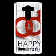 Coque Personnalisée Lg G4 Saint valentin sur fond bois