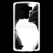 Coque Personnalisée Lg G4 Couple d'amoureux en noir et blanc