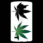 Coque Personnalisée Lg G4 Double feuilles de cannabis