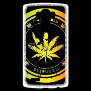 Coque Personnalisée Lg G4 Grunge stamp with marijuana leaf