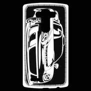 Coque Personnalisée Lg G4 Illustration voiture de sport en noir et blanc