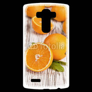 Coque Personnalisée Lg G4 Belles oranges sur fond en bois