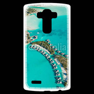 Coque Personnalisée Lg G4 Vue aérienne Bungalow à Tahiti