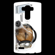 Coque Personnalisée Lg G4 Chien écoutant de la musique