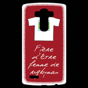 Coque Personnalisée Lg G4 Femme de rugbyman Bonus offensif-défensif Rouge