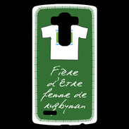Coque Personnalisée Lg G4 Femme de rugbyman Bonus offensif-défensif Vert