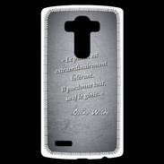 Coque Personnalisée Lg G4 Public génie Noir Citation Oscar Wilde