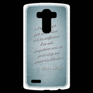 Coque Personnalisée Lg G4 Sympathiser Turquoise Citation Oscar Wilde