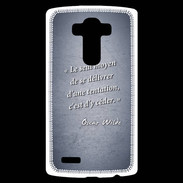 Coque Personnalisée Lg G4 Tentation Bleu Citation Oscar Wilde