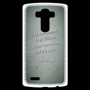 Coque Personnalisée Lg G4 Tentation vert Citation Oscar Wilde