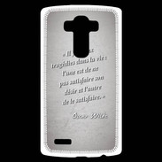 Coque Personnalisée Lg G4 Tragédie Gris Citation Oscar Wilde