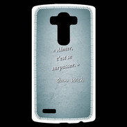 Coque Personnalisée Lg G4 Aimer Turquoise Citation Oscar Wilde