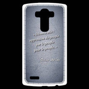 Coque Personnalisée Lg G4 Démocratie Bleu Citation Oscar Wilde
