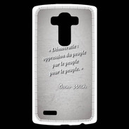 Coque Personnalisée Lg G4 Démocratie Gris Citation Oscar Wilde