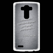 Coque Personnalisée Lg G4 Démocratie Noir Citation Oscar Wilde