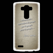 Coque Personnalisée Lg G4 Démocratie Sepia Citation Oscar Wilde