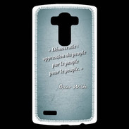 Coque Personnalisée Lg G4 Démocratie Turquoise Citation Oscar Wilde