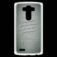 Coque Personnalisée Lg G4 Démocratie Vert Citation Oscar Wilde