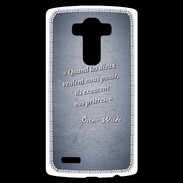 Coque Personnalisée Lg G4 Dieux prières Bleu Citation Oscar Wilde