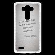 Coque Personnalisée Lg G4 Dieux prières Gris Citation Oscar Wilde