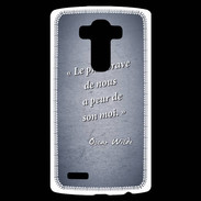 Coque Personnalisée Lg G4 Brave Bleu Citation Oscar Wilde