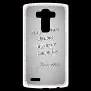 Coque Personnalisée Lg G4 Brave Gris Citation Oscar Wilde