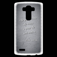 Coque Personnalisée Lg G4 Brave Noir Citation Oscar Wilde