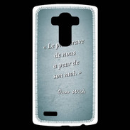 Coque Personnalisée Lg G4 Brave Turquoise Citation Oscar Wilde