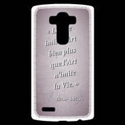 Coque Personnalisée Lg G4 Vie art Rose Citation Oscar Wilde