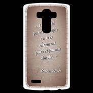 Coque Personnalisée Lg G4 Vérité pure Rouge Citation Oscar Wilde