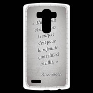 Coque Personnalisée Lg G4 Ame nait Gris Citation Oscar Wilde