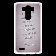 Coque Personnalisée Lg G4 Ame nait Rose Citation Oscar Wilde