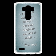 Coque Personnalisée Lg G4 Ame nait Turquoise Citation Oscar Wilde