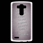 Coque Personnalisée Lg G4 Ame nait Violet Citation Oscar Wilde