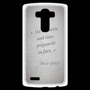 Coque Personnalisée Lg G4 Ami poignardée Gris Citation Oscar Wilde