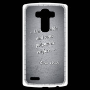 Coque Personnalisée Lg G4 Ami poignardée Noir Citation Oscar Wilde