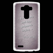 Coque Personnalisée Lg G4 Ami poignardée Violet Citation Oscar Wilde