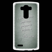 Coque Personnalisée Lg G4 Ami poignardée Vert Citation Oscar Wilde