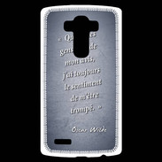 Coque Personnalisée Lg G4 Avis gens Bleu Citation Oscar Wilde