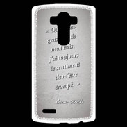 Coque Personnalisée Lg G4 Avis gens Gris Citation Oscar Wilde