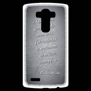 Coque Personnalisée Lg G4 Avis gens Noir Citation Oscar Wilde