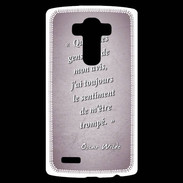 Coque Personnalisée Lg G4 Avis gens Rose Citation Oscar Wilde