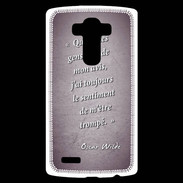 Coque Personnalisée Lg G4 Avis gens violet Citation Oscar Wilde